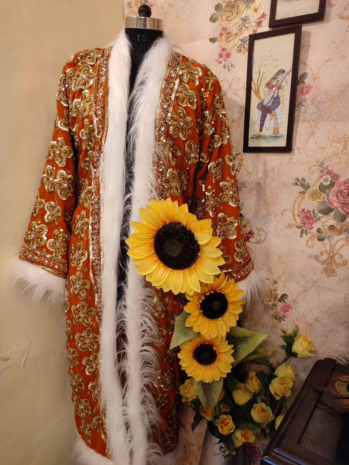 Embellished Long Coat