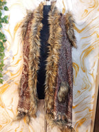 Kashmiri Wool Capes: Paisley Design, Faux Fur Trim, Bohemian Style, Winter Poncho