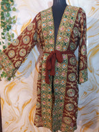 Vintage Upcycled Embroidered Kimono, Sequin Aari Embroidery, Indian Style