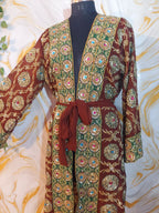 Vintage Upcycled Embroidered Kimono, Sequin Aari Embroidery, Indian Style