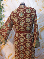 Vintage Upcycled Embroidered Kimono, Sequin Aari Embroidery, Indian Style