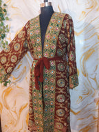 Vintage Upcycled Embroidered Kimono, Sequin Aari Embroidery, Indian Style