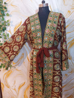 Vintage Upcycled Embroidered Kimono, Sequin Aari Embroidery, Indian Style