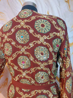 Vintage Upcycled Embroidered Kimono, Sequin Aari Embroidery, Indian Style