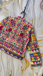 Vintage Banjara Embroidered Kutch Jacket: Afghan Tribal Boho Coat