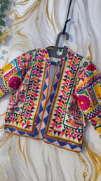 Vintage Banjara Embroidered Kutch Jacket: Afghan Tribal Boho Coat
