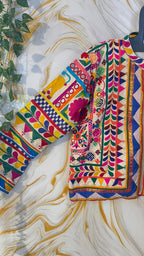 Vintage Banjara Embroidered Kutch Jacket: Afghan Tribal Boho Coat