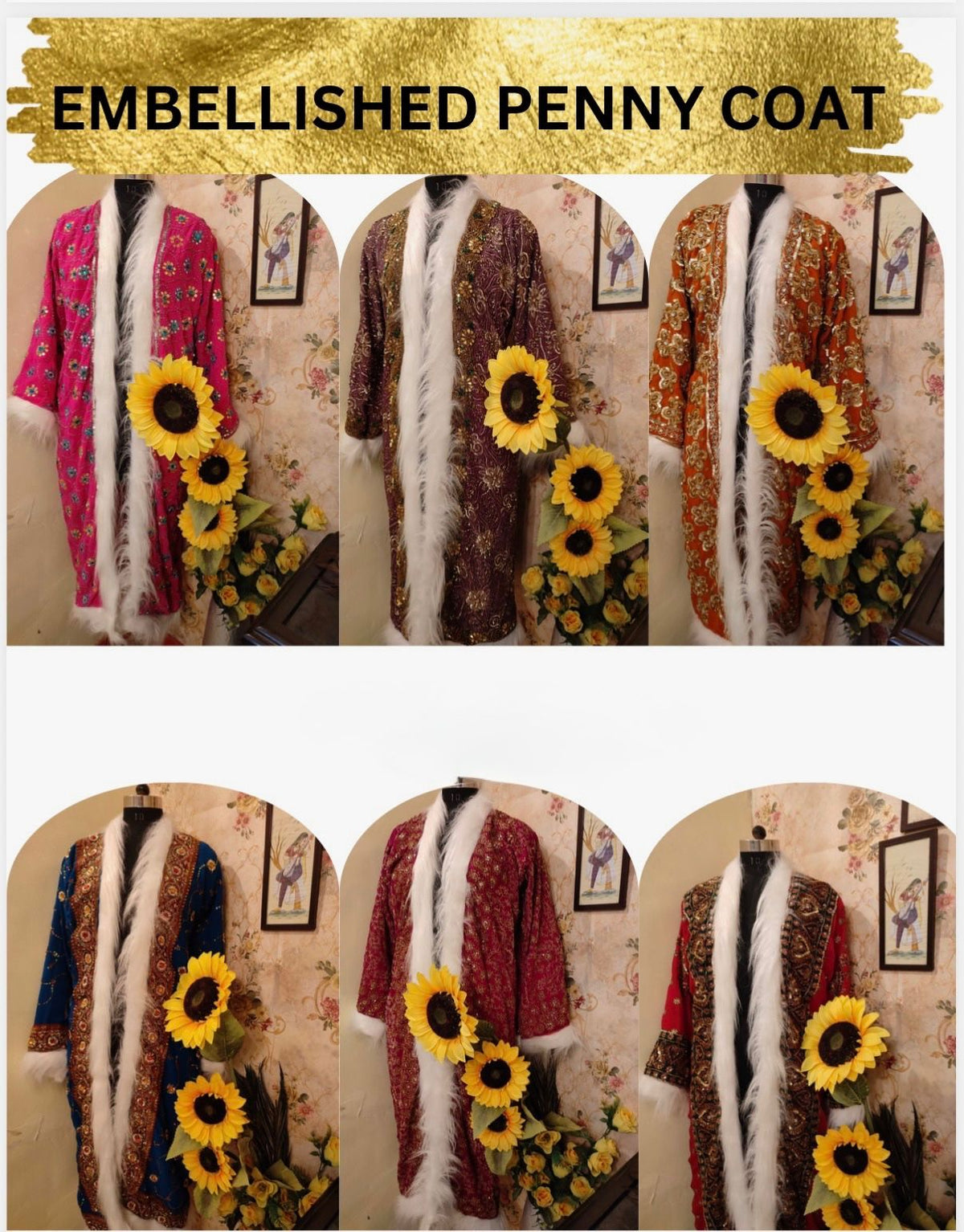 EMBELLISHED AFHAN COAT