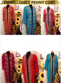 EMBELLISHED PENNY COAT WITHOUT FUR