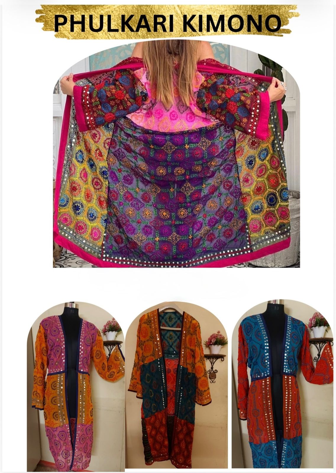 PHULKARI KIMONO