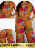 COTTON PRINTED JUMPSUIT