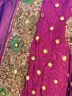 Purple Vintage Embellished long kimono, festival kimono, goddess kimono, Beaded work kimono