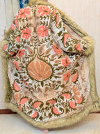 Vintage Kantha Suzani Long Afghan Coat | Bohemian Festival Open Front Jacket, Bohemian Festival Winter Jacket