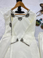 Brown pink pakistani co-ord set, Pur natural crap with embroidery,